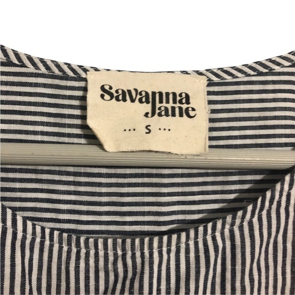 Savanna Jane pink embroidered stripe blouse small - Picture 6 of 8